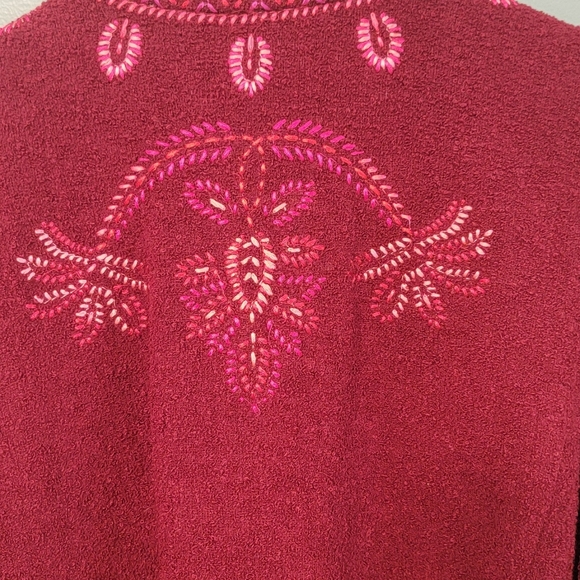 Linea By Louis Dell' Olio New Floral Paisley Boho‎ Cabincore Wool Jacket Womens - Picture 11 of 13